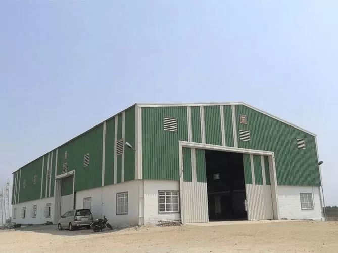 Gyakorlati és gyönyörű Prefab Metal Warehouse épület