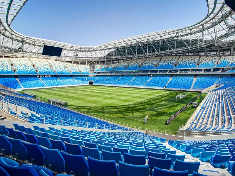 Acélszerkezetű futballstadion